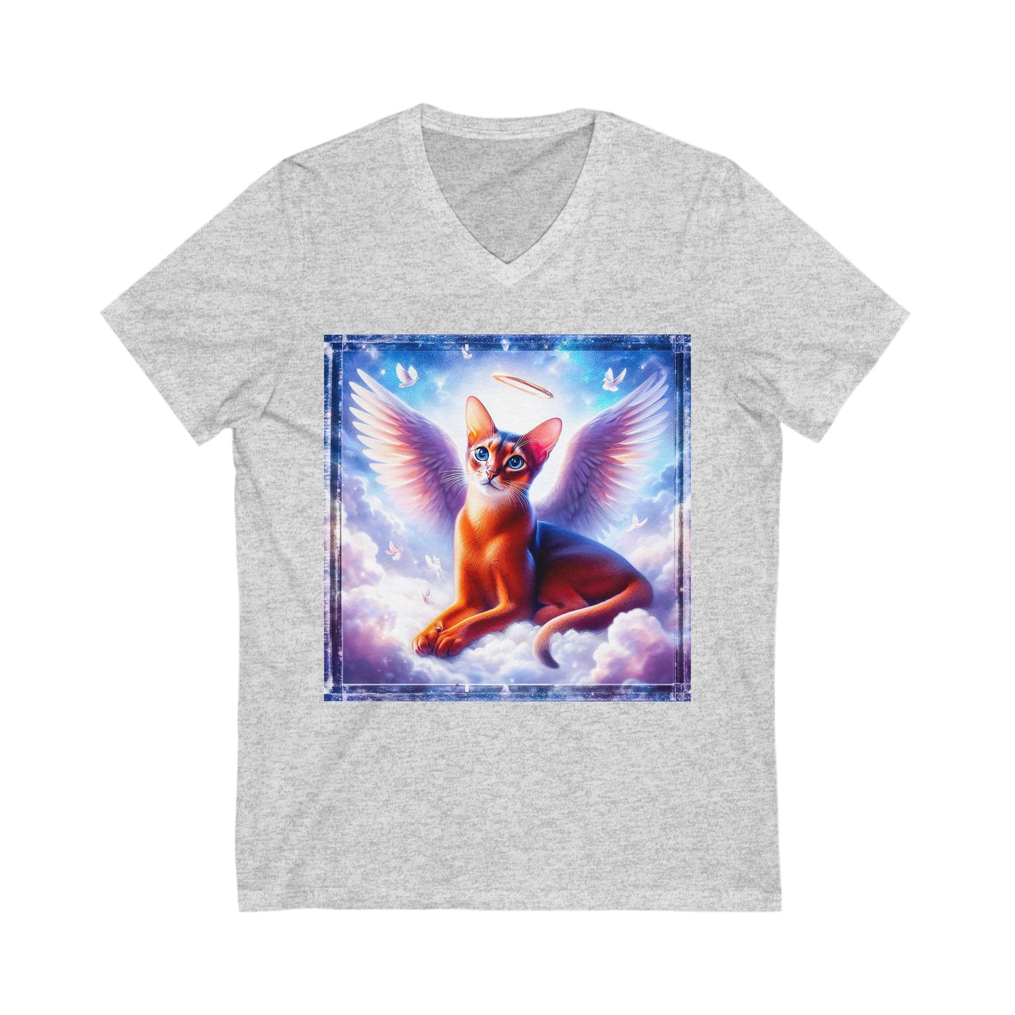 Abyssinian Unisex Jersey Short Sleeve V-Neck Tee