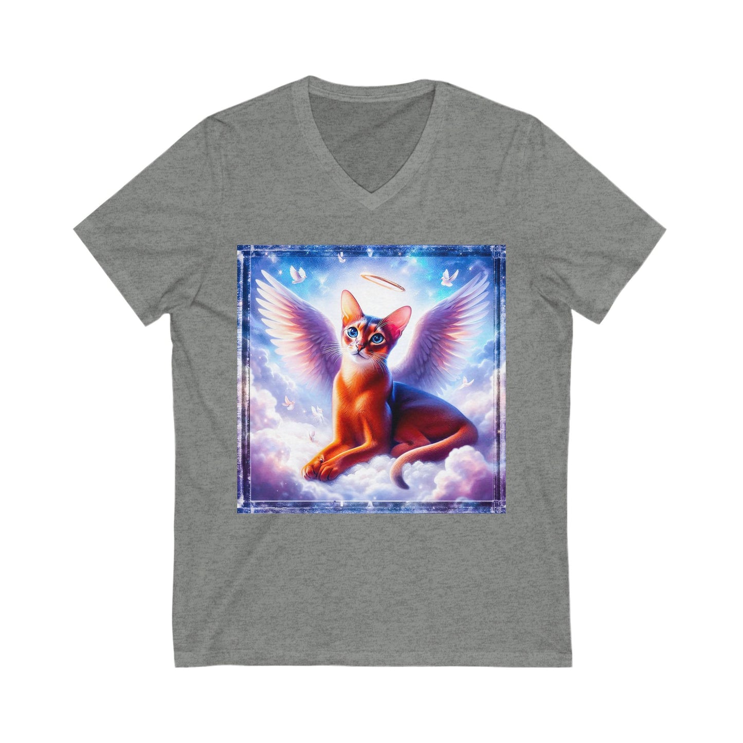 Abyssinian Unisex Jersey Short Sleeve V-Neck Tee