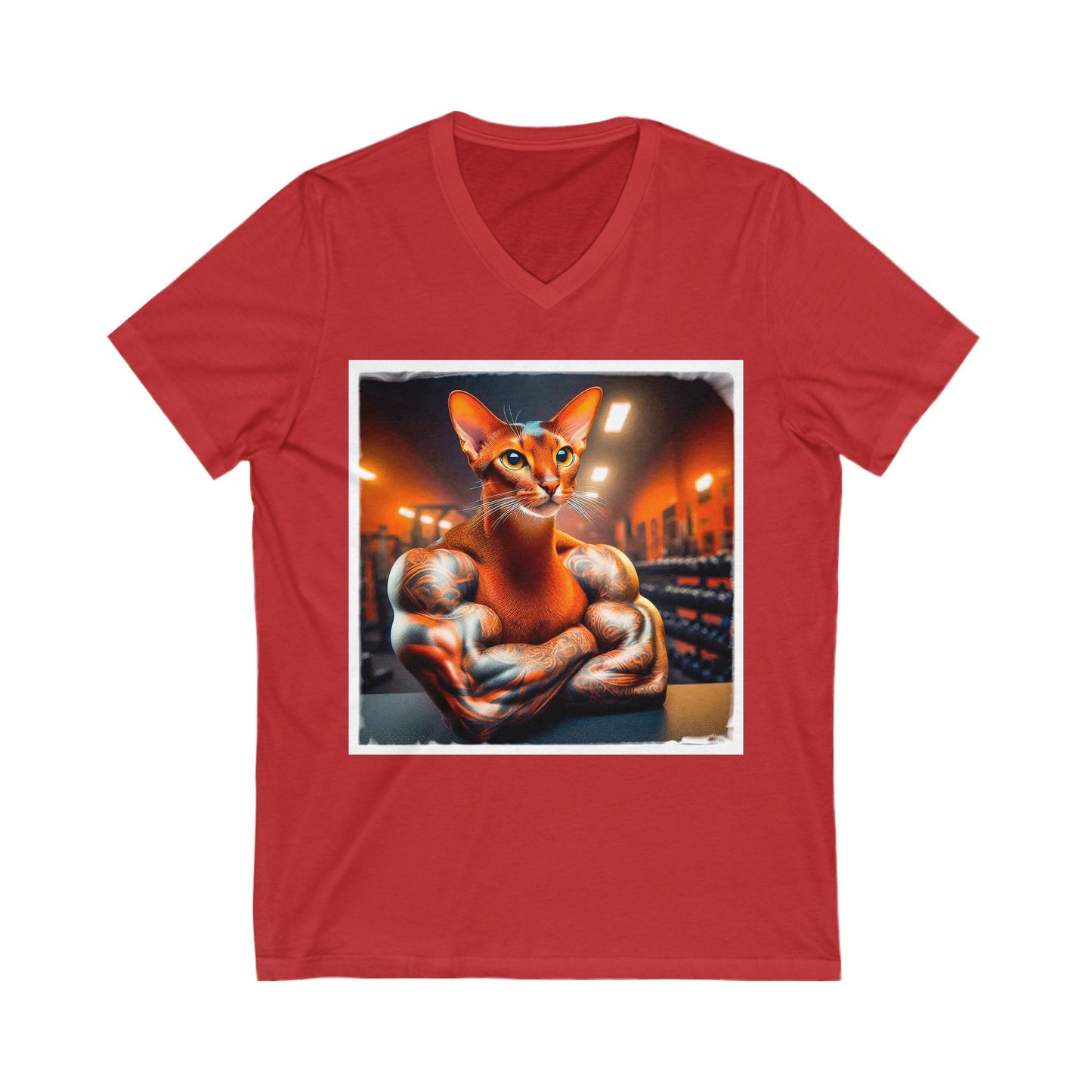 Abyssinian Unisex Jersey Short Sleeve V-Neck Tee