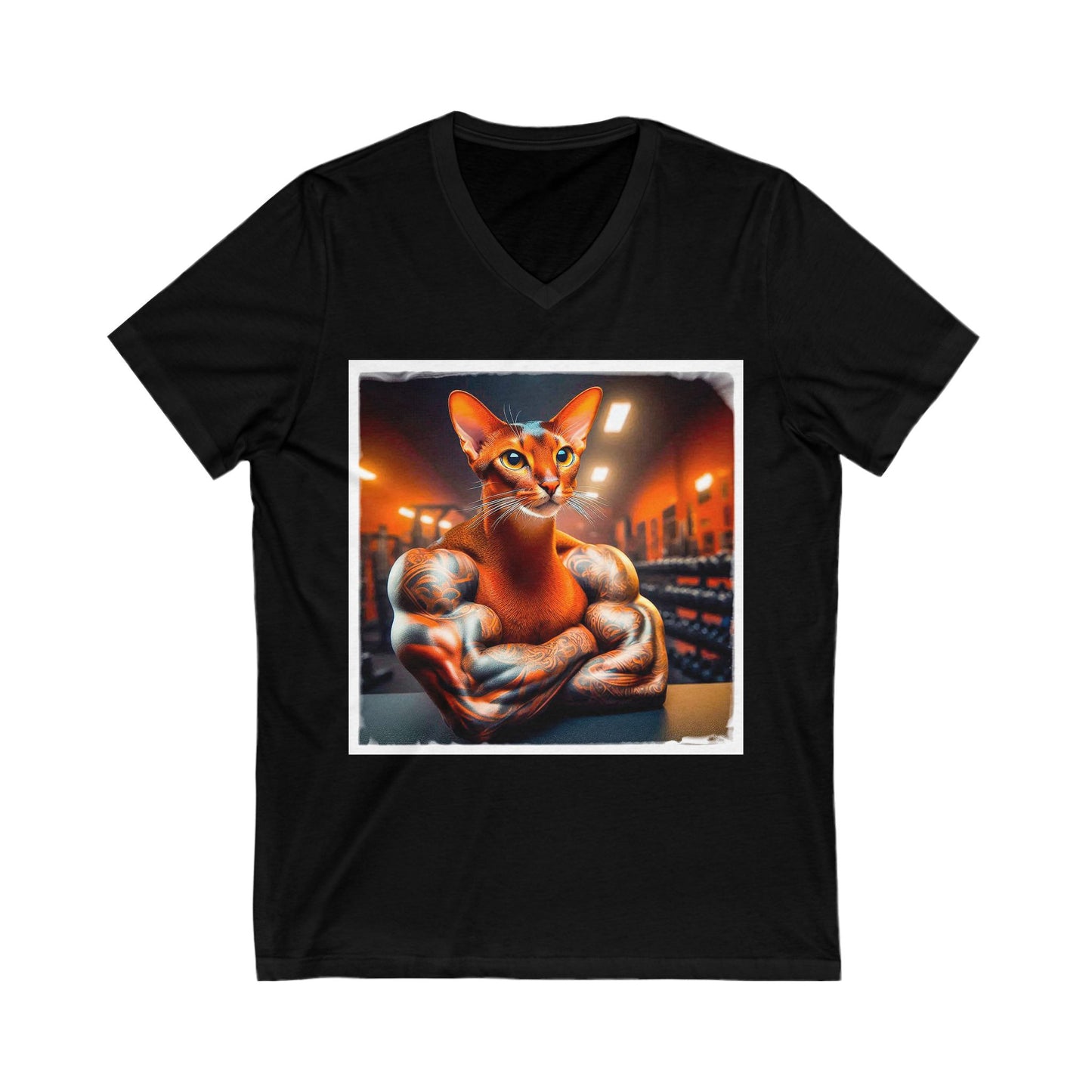 Abyssinian Unisex Jersey Short Sleeve V-Neck Tee