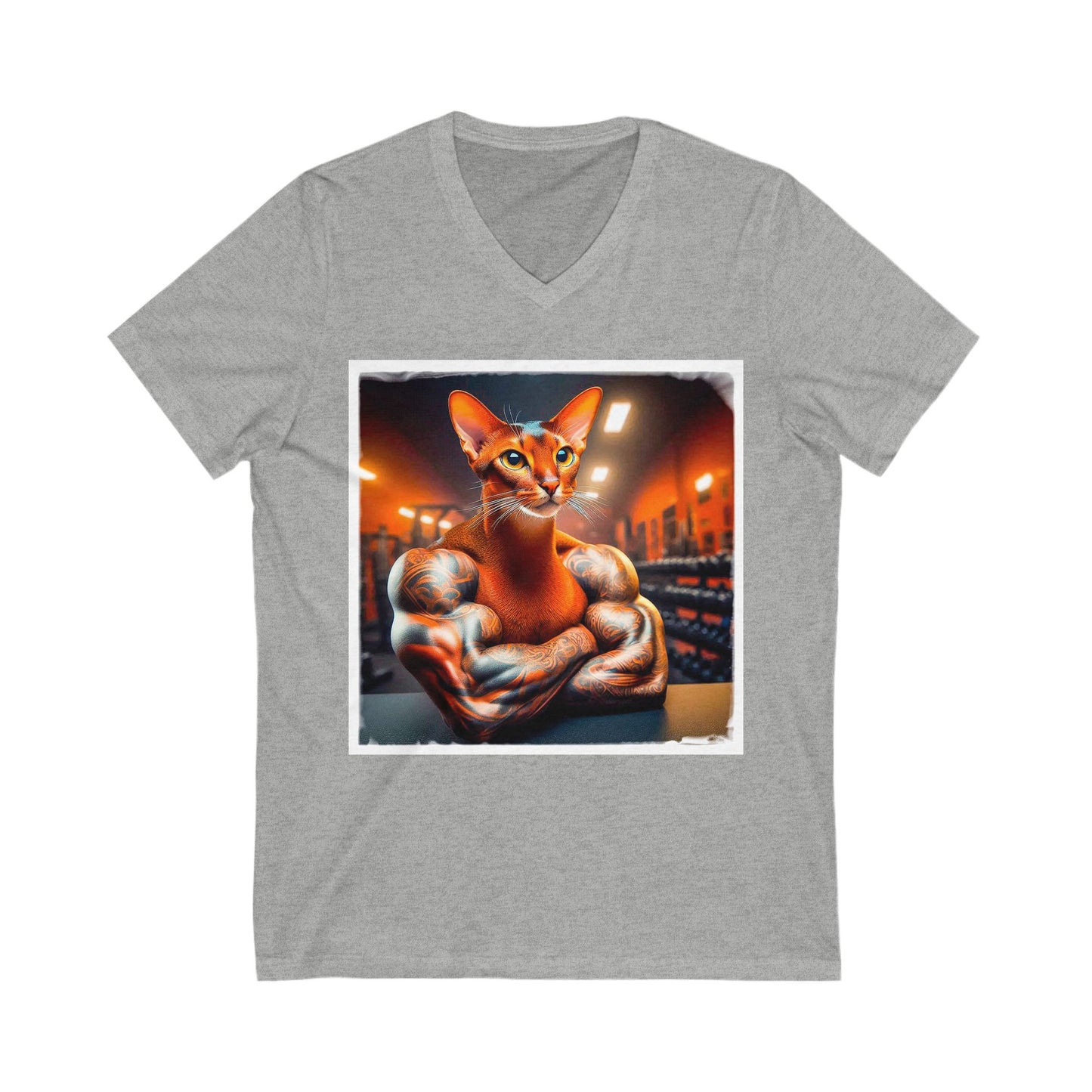 Abyssinian Unisex Jersey Short Sleeve V-Neck Tee