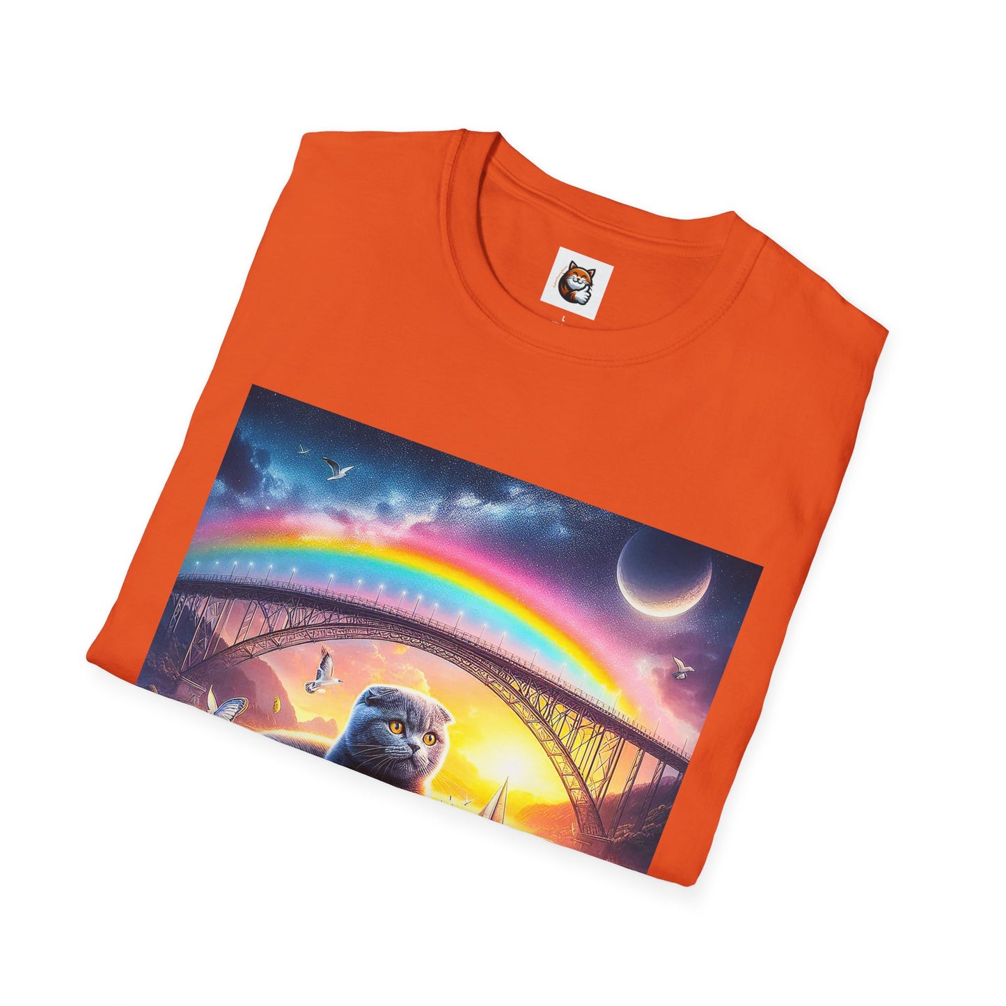 Scottish Fold Cat rainbow  T-Shirt