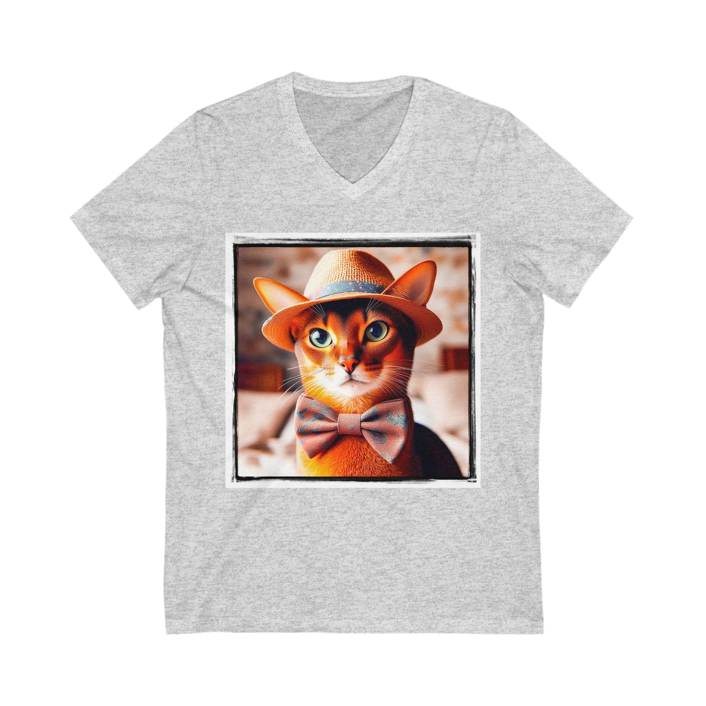 Abyssinian Unisex Jersey Short Sleeve V-Neck Tee