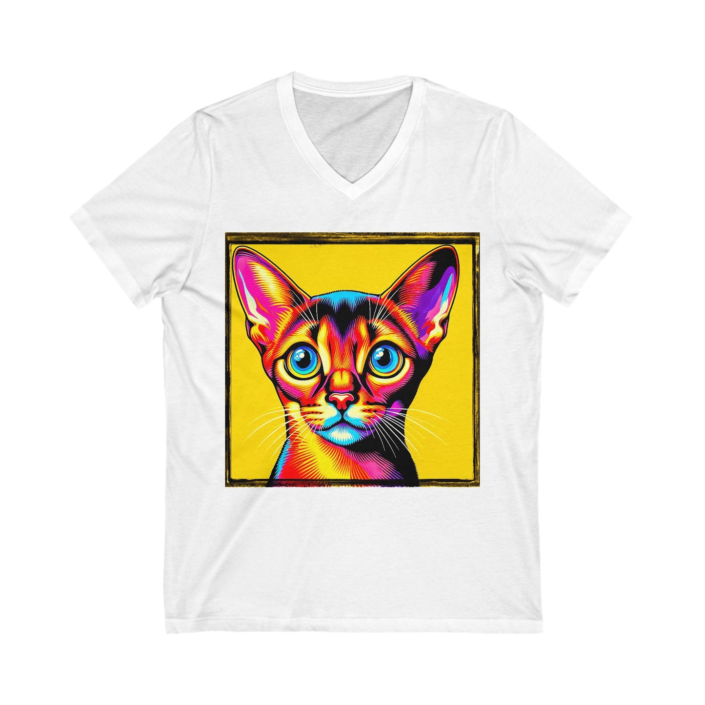 Abyssinian Unisex Jersey Short Sleeve V-Neck Tee