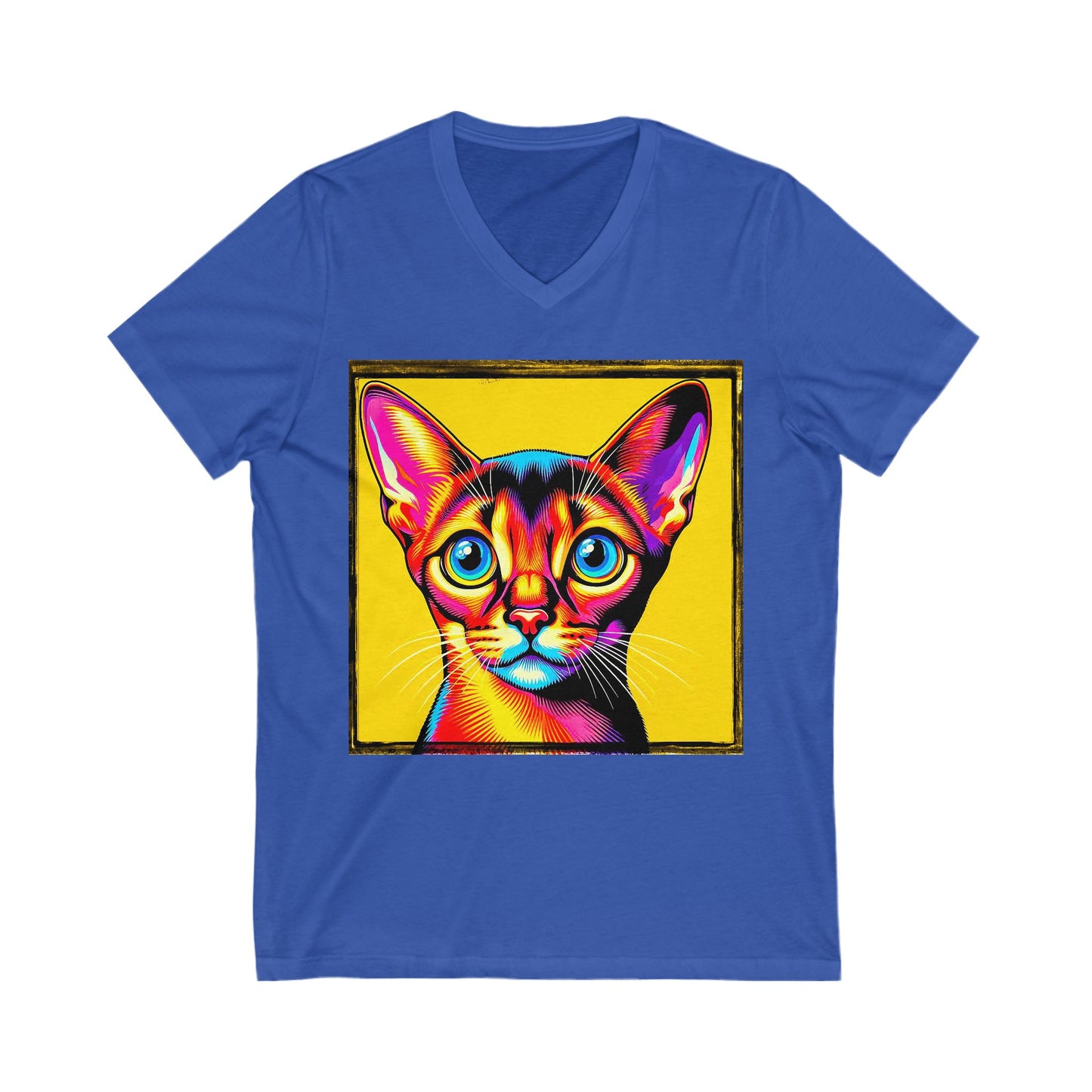 Abyssinian Unisex Jersey Short Sleeve V-Neck Tee