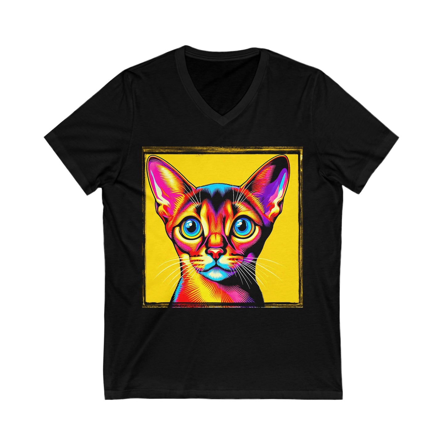 Abyssinian Unisex Jersey Short Sleeve V-Neck Tee