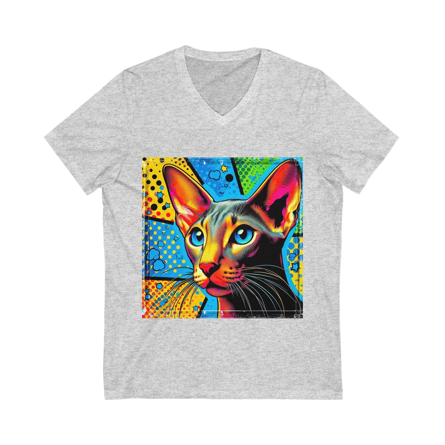 Oriental Shorthair Unisex Jersey Short Sleeve V-Neck Tee