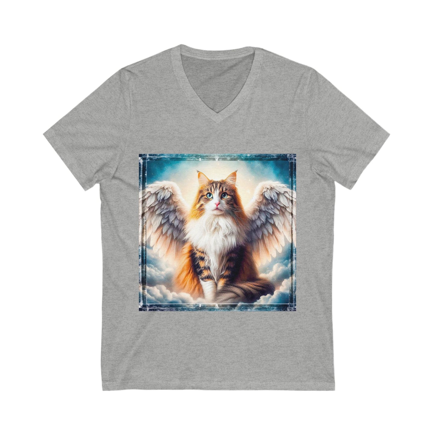 Norwegian Forest Cat Unisex Jersey Short Sleeve V-Neck Tee