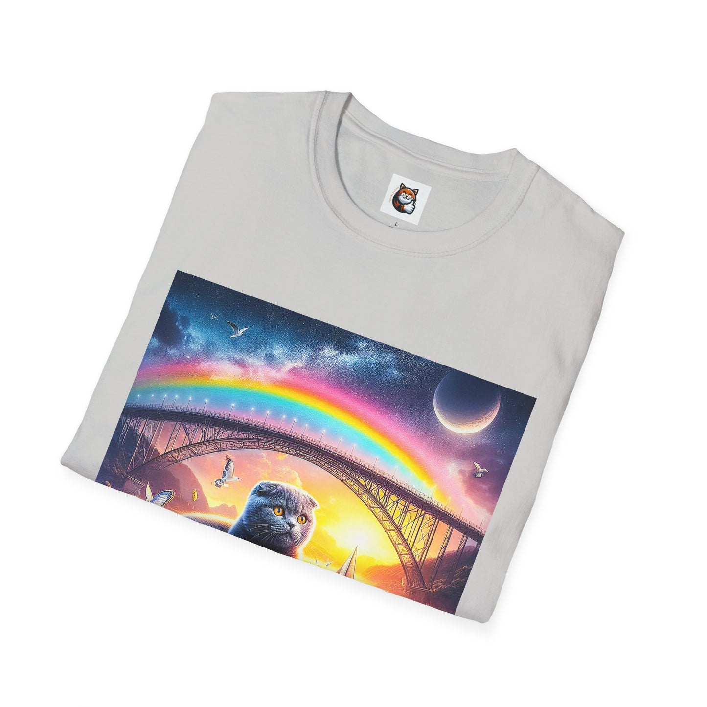 Scottish Fold Cat rainbow  T-Shirt