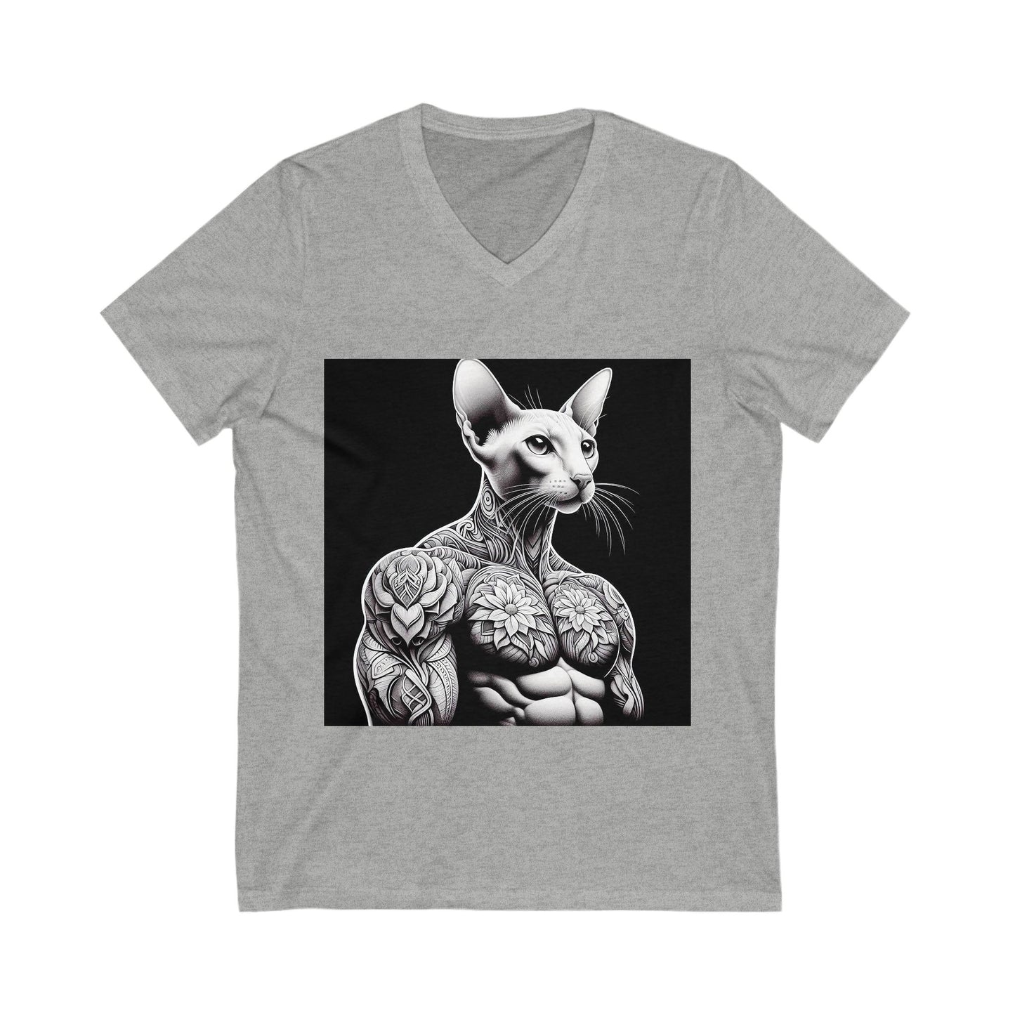 Oriental Shorthair Unisex Jersey Short Sleeve V-Neck Tee