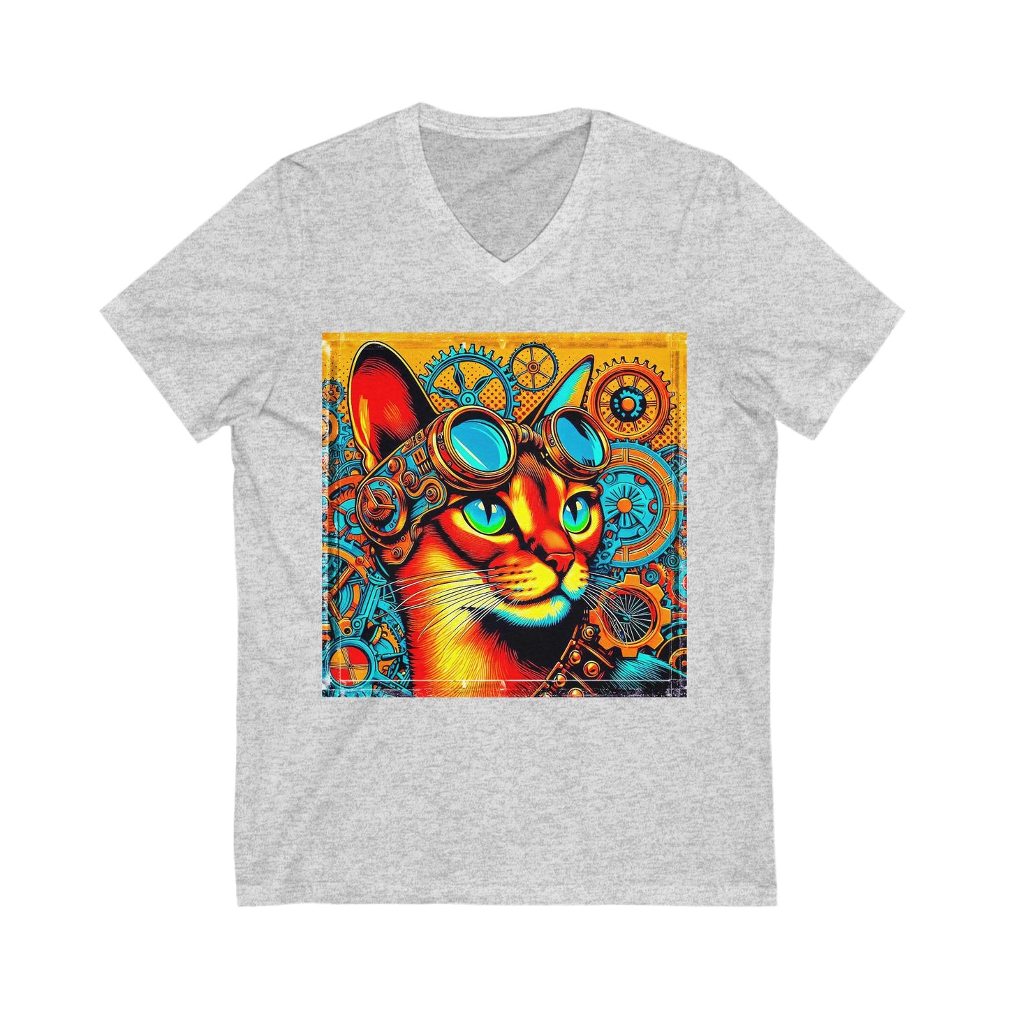 Abyssinian Unisex Jersey Short Sleeve V-Neck Tee