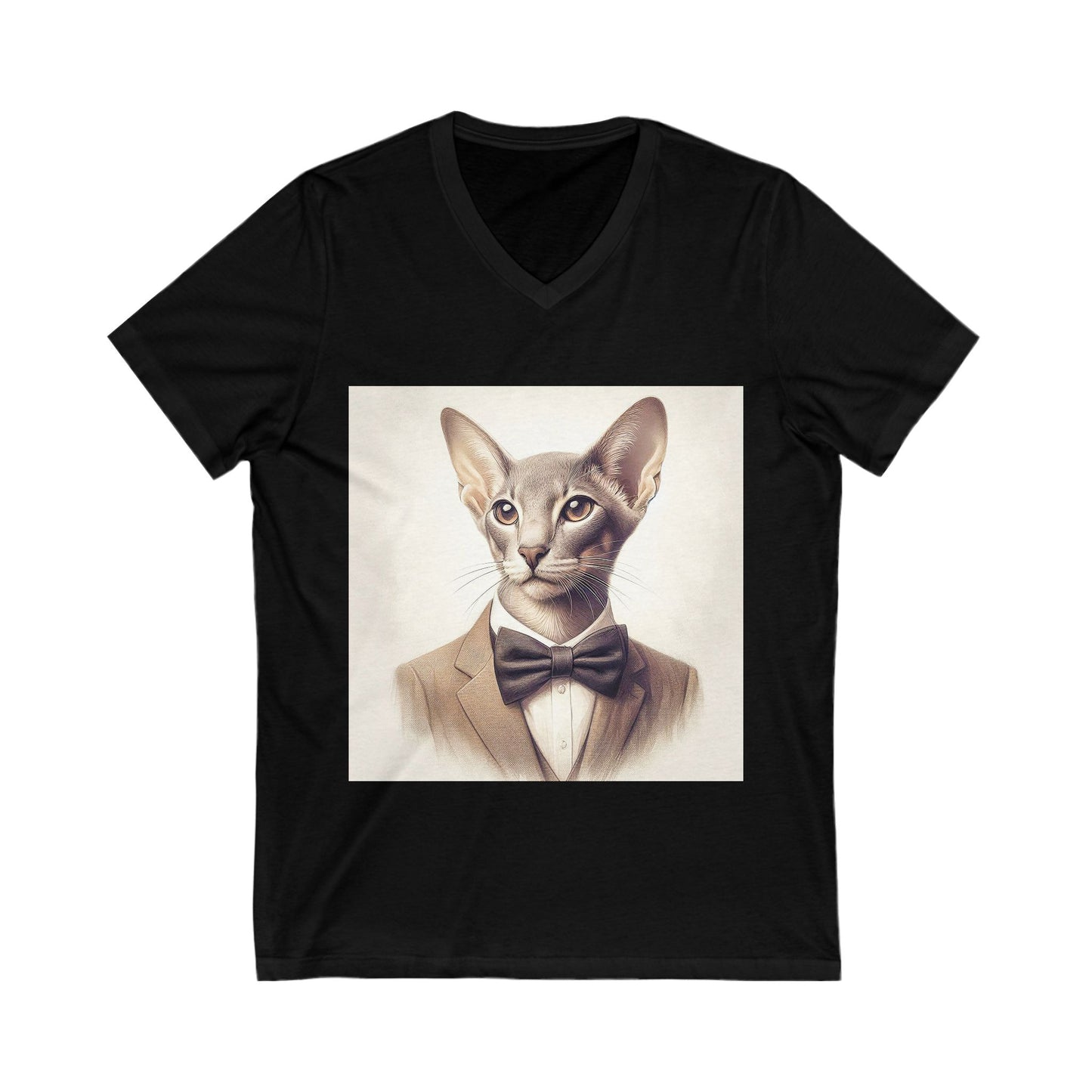 Oriental Shorthair Unisex Jersey Short Sleeve V-Neck Tee