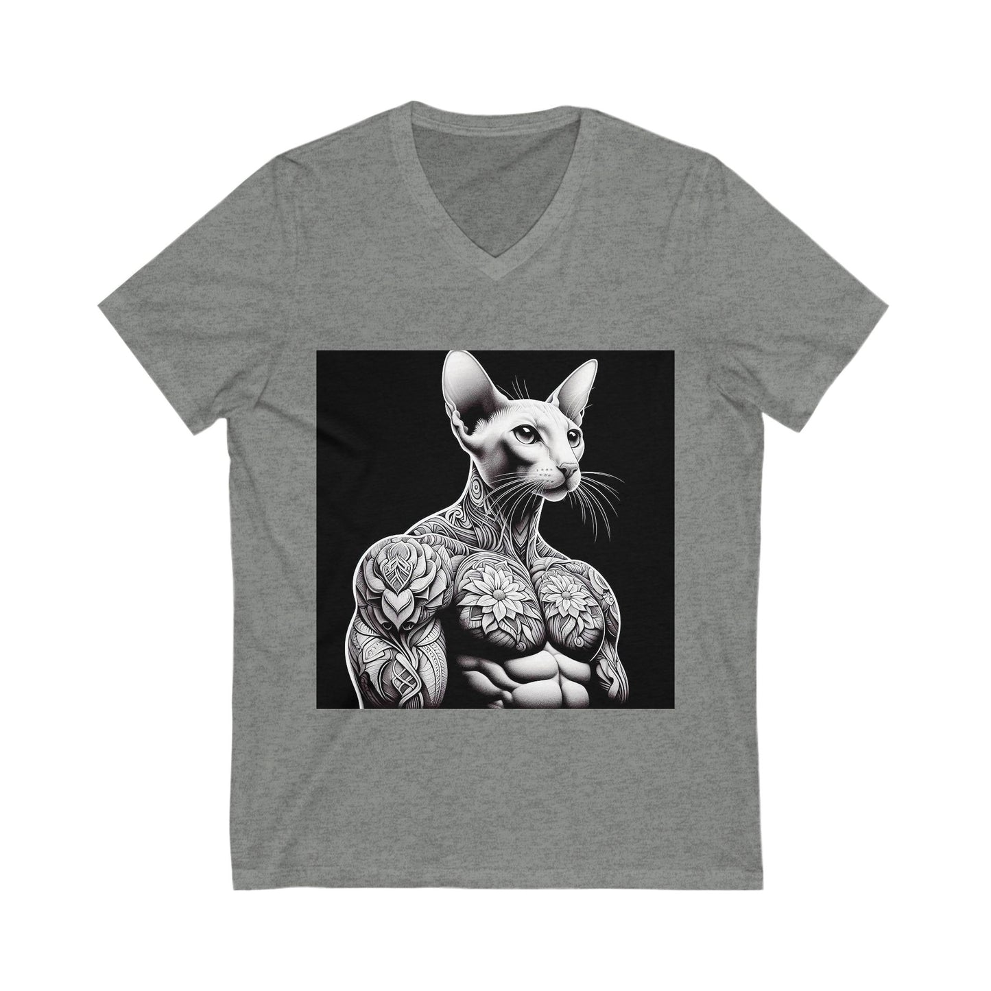 Oriental Shorthair Unisex Jersey Short Sleeve V-Neck Tee