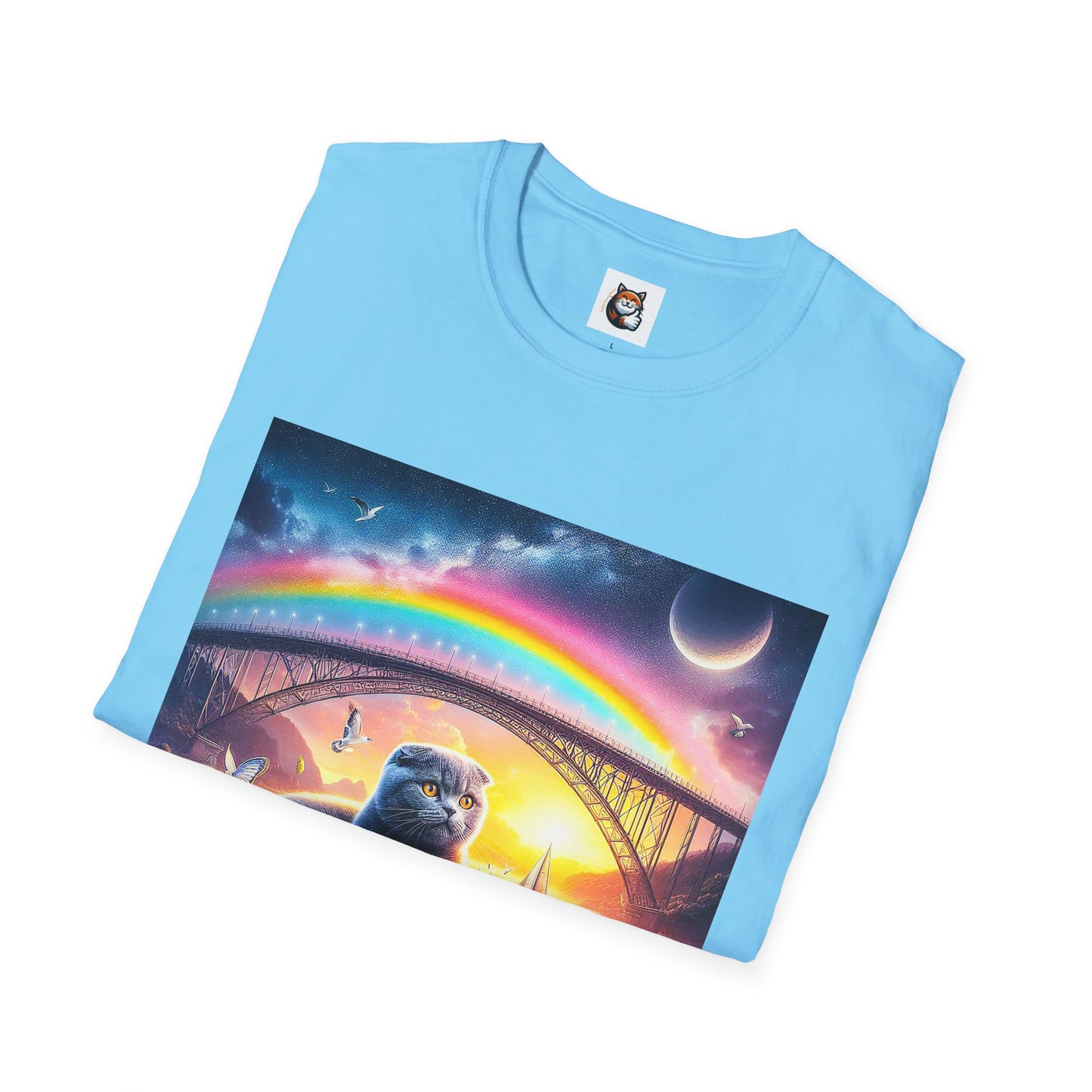 Scottish Fold Cat rainbow  T-Shirt