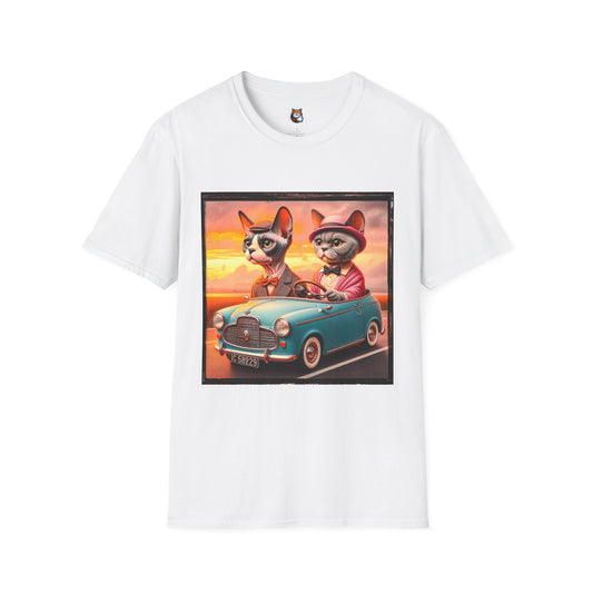 Wacky Devon Rex Cat Unisex Softstyle T-Shirt