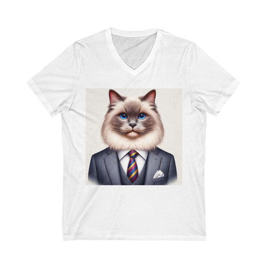 Birman Unisex Jersey Short Sleeve V-Neck Tee