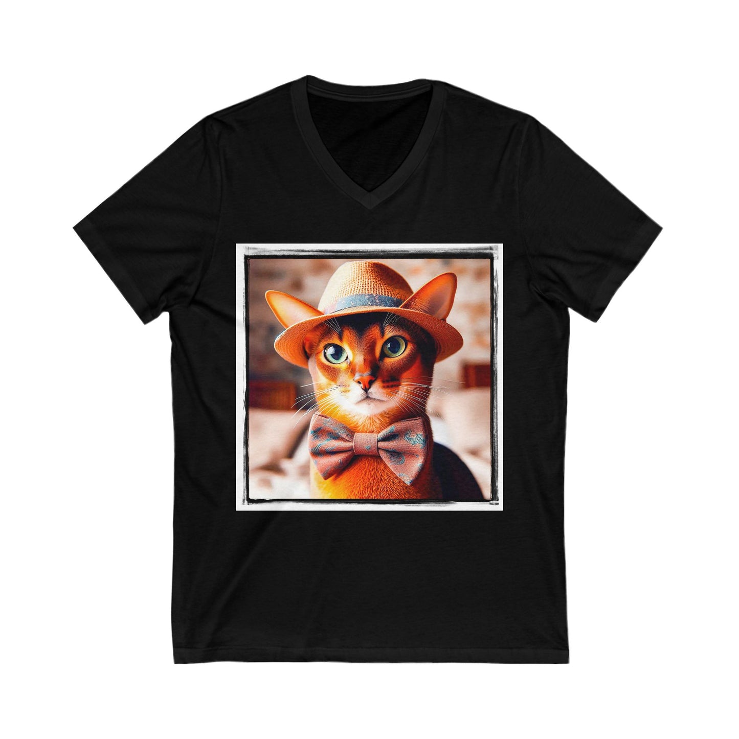 Abyssinian Unisex Jersey Short Sleeve V-Neck Tee