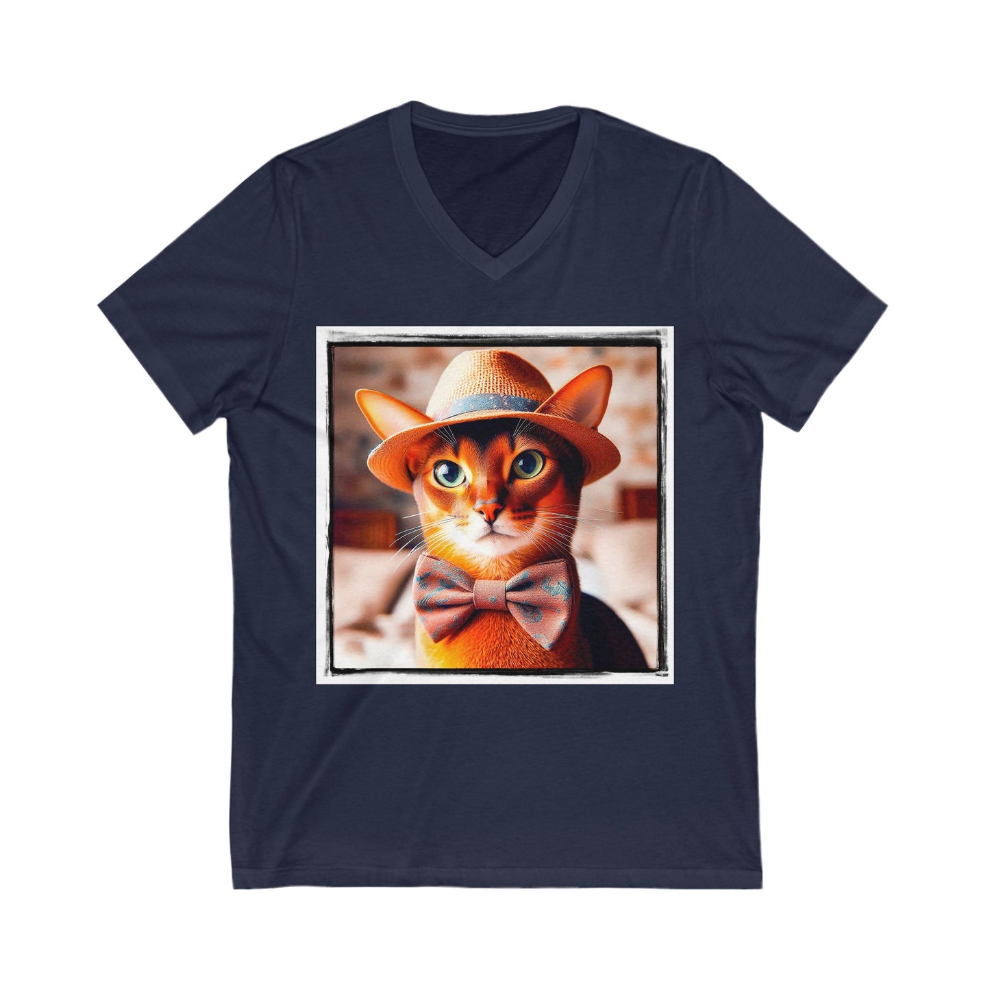 Abyssinian Unisex Jersey Short Sleeve V-Neck Tee