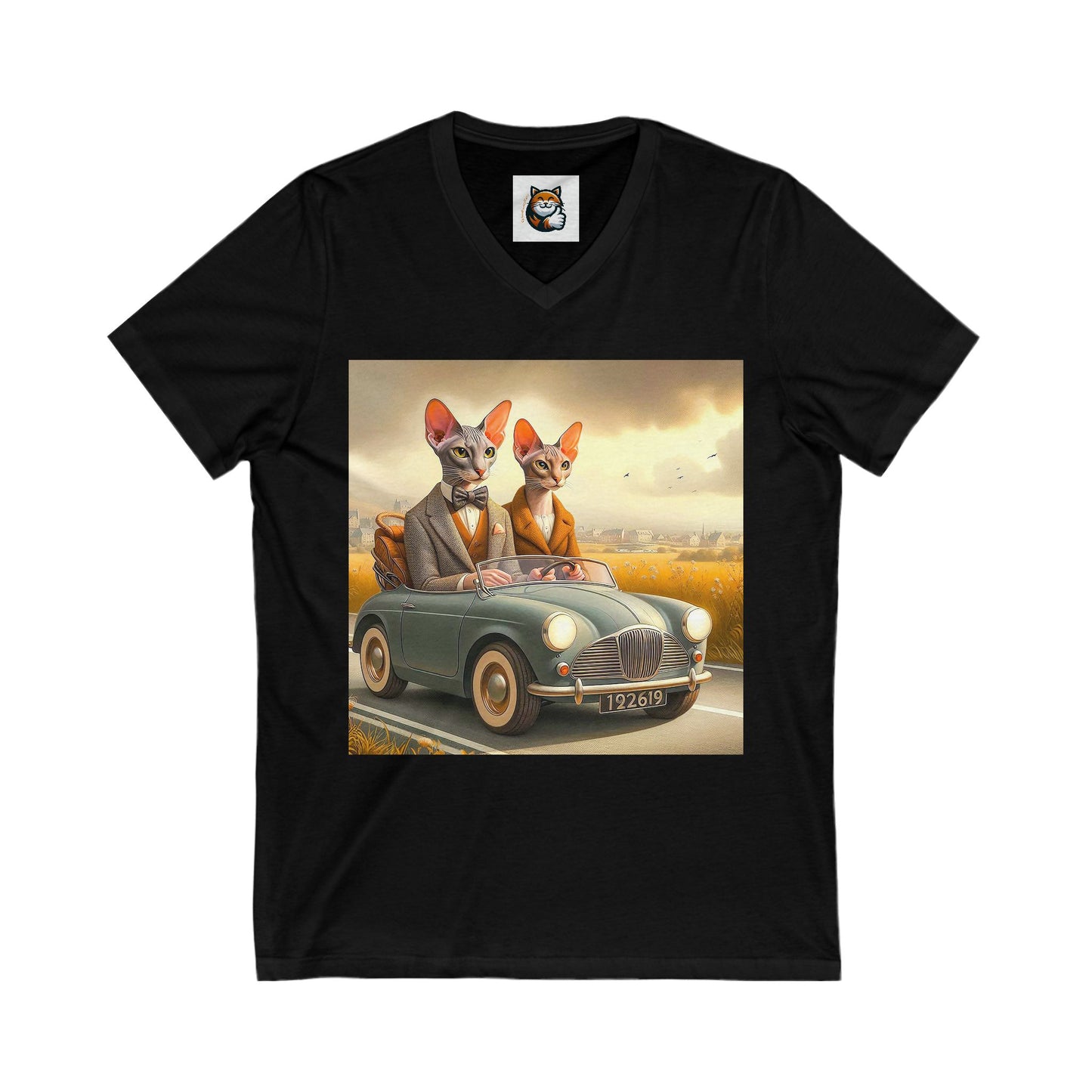 Wacky Oriental Shorthair Unisex Jersey Short Sleeve V-Neck Tee