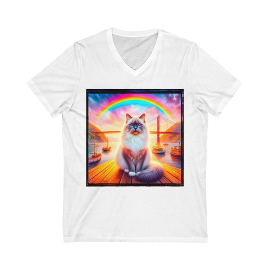 Birman Unisex Jersey Short Sleeve V-Neck Tee