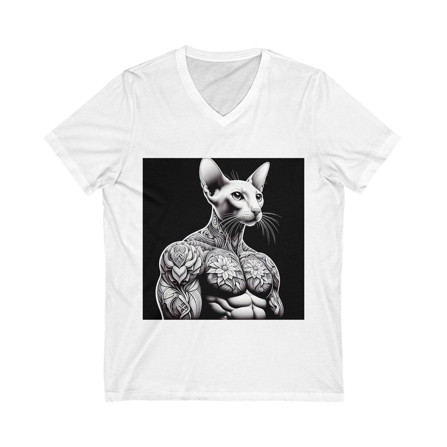 Oriental Shorthair Unisex Jersey Short Sleeve V-Neck Tee