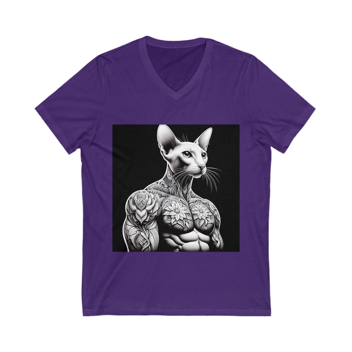 Oriental Shorthair Unisex Jersey Short Sleeve V-Neck Tee