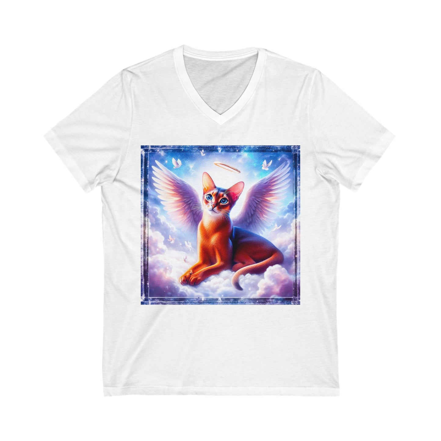 Abyssinian Unisex Jersey Short Sleeve V-Neck Tee