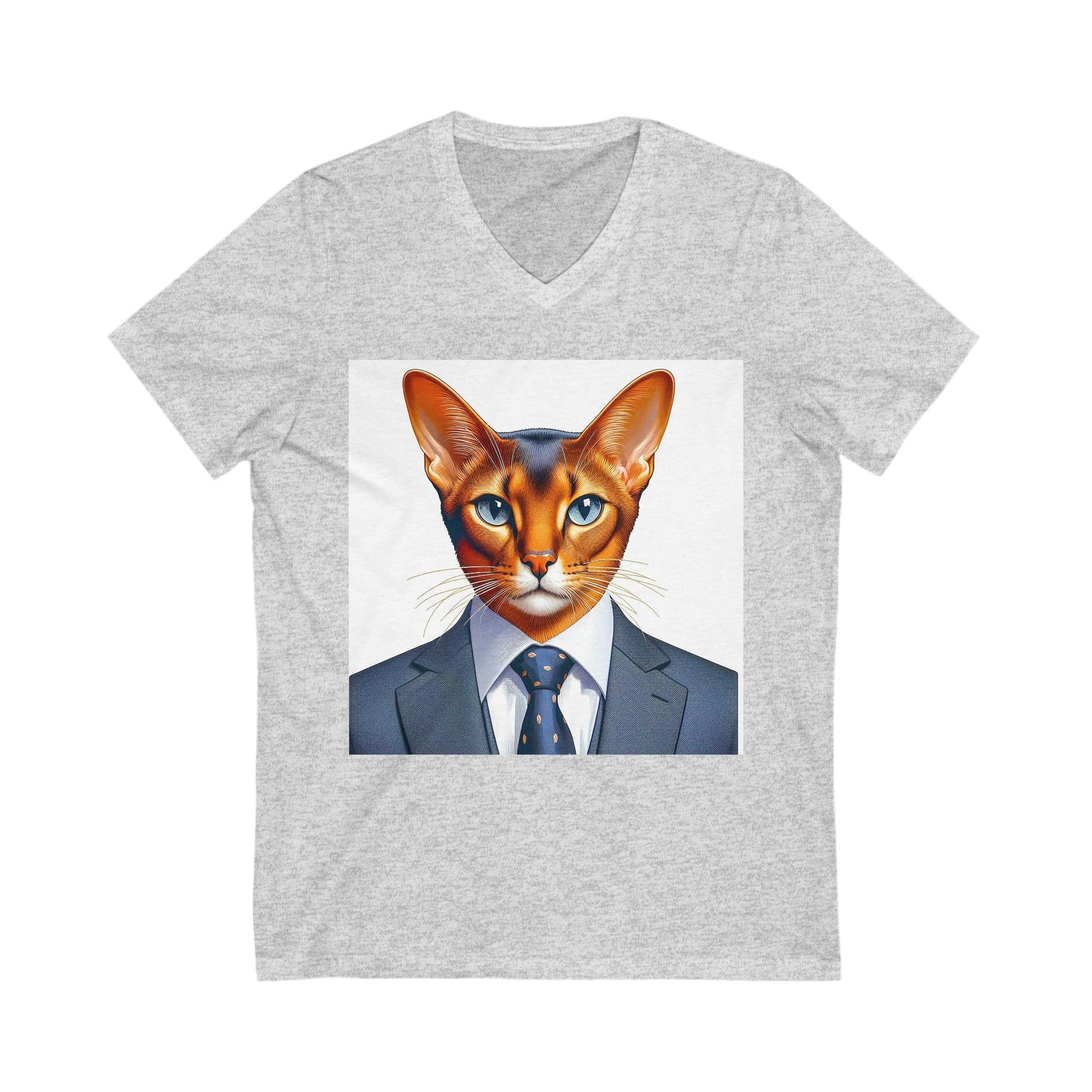 Abyssinian Unisex Jersey Short Sleeve V-Neck Tee