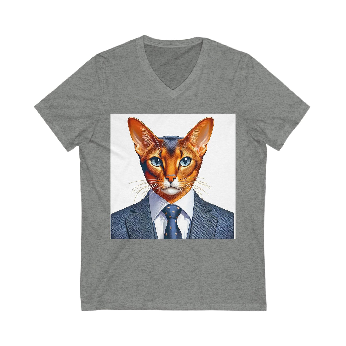 Abyssinian Unisex Jersey Short Sleeve V-Neck Tee