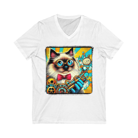 Birman Unisex Jersey Short Sleeve V-Neck Tee