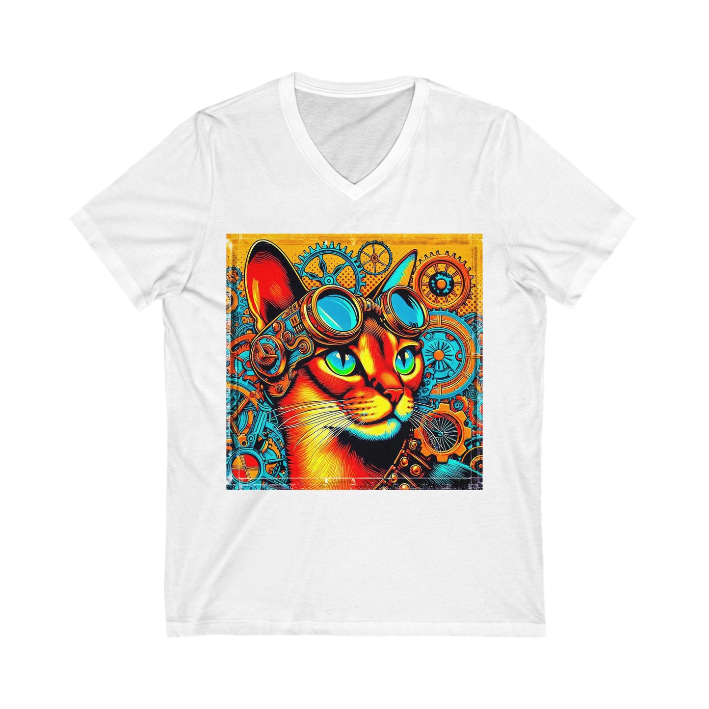 Abyssinian Unisex Jersey Short Sleeve V-Neck Tee