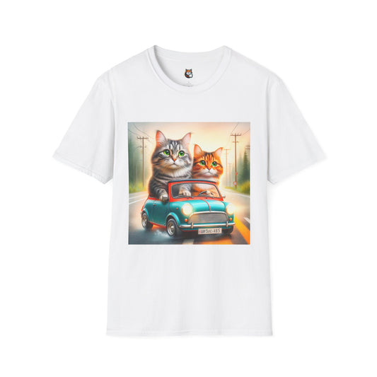 Wacky Domestic Cat Unisex Softstyle T-Shirt