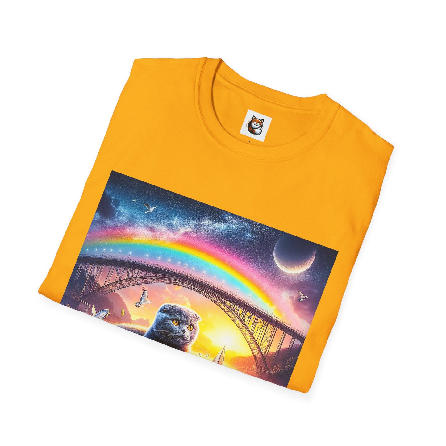 Scottish Fold Cat rainbow  T-Shirt