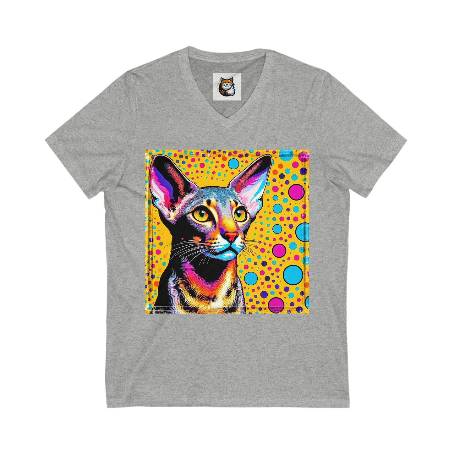 Oriental Shorthair Unisex Jersey Short Sleeve V-Neck Tee