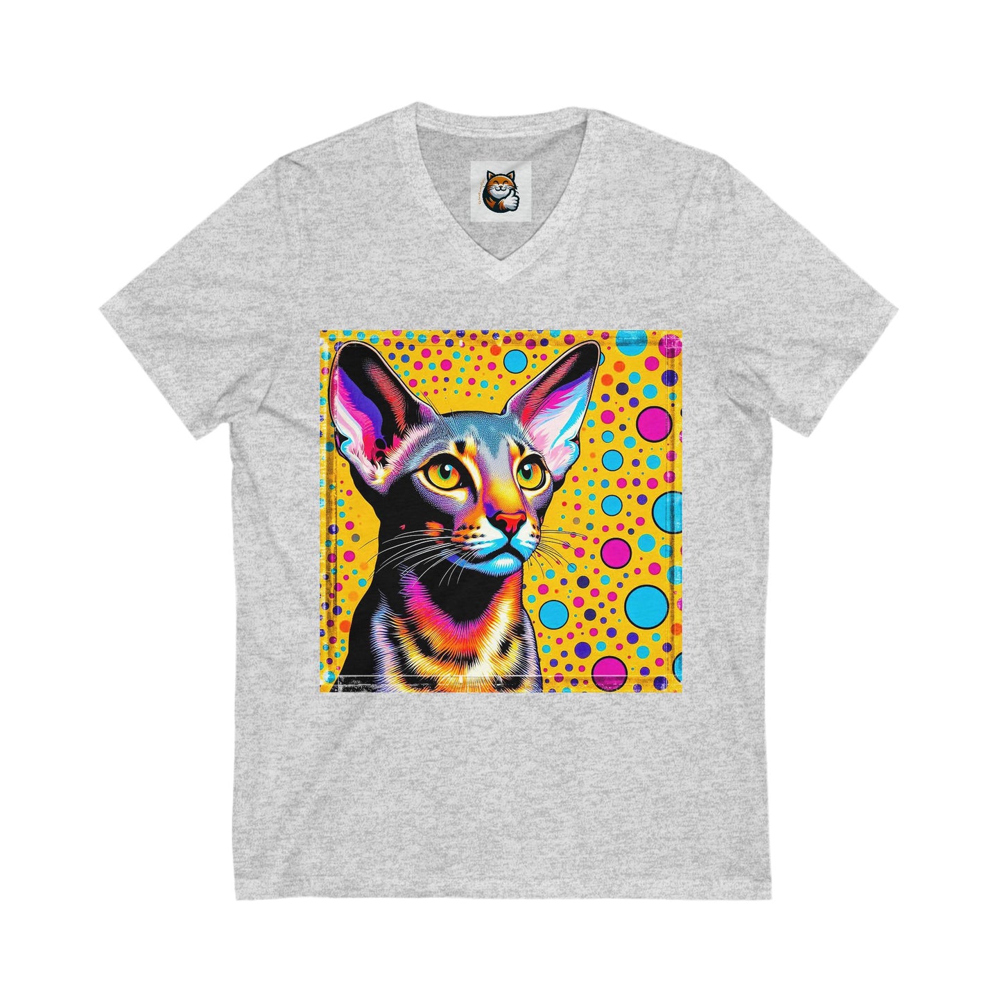 Oriental Shorthair Unisex Jersey Short Sleeve V-Neck Tee