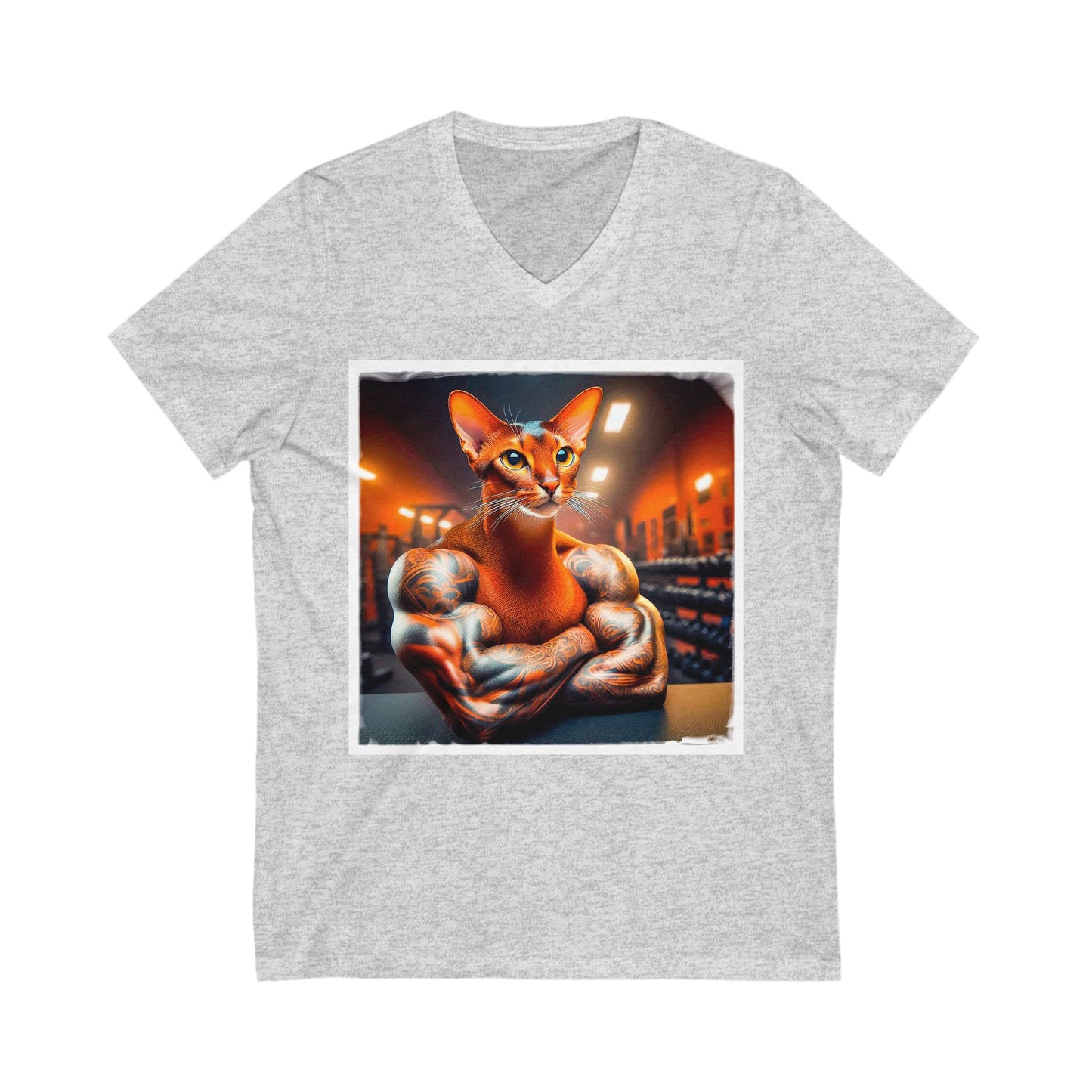 Abyssinian Unisex Jersey Short Sleeve V-Neck Tee