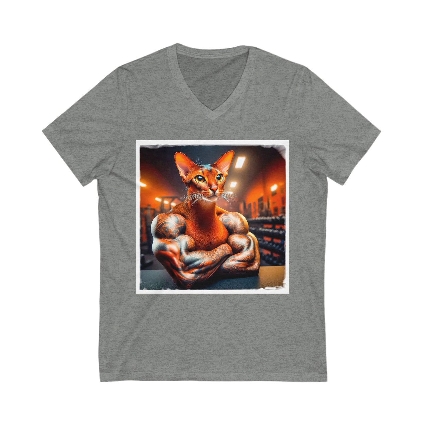 Abyssinian Unisex Jersey Short Sleeve V-Neck Tee