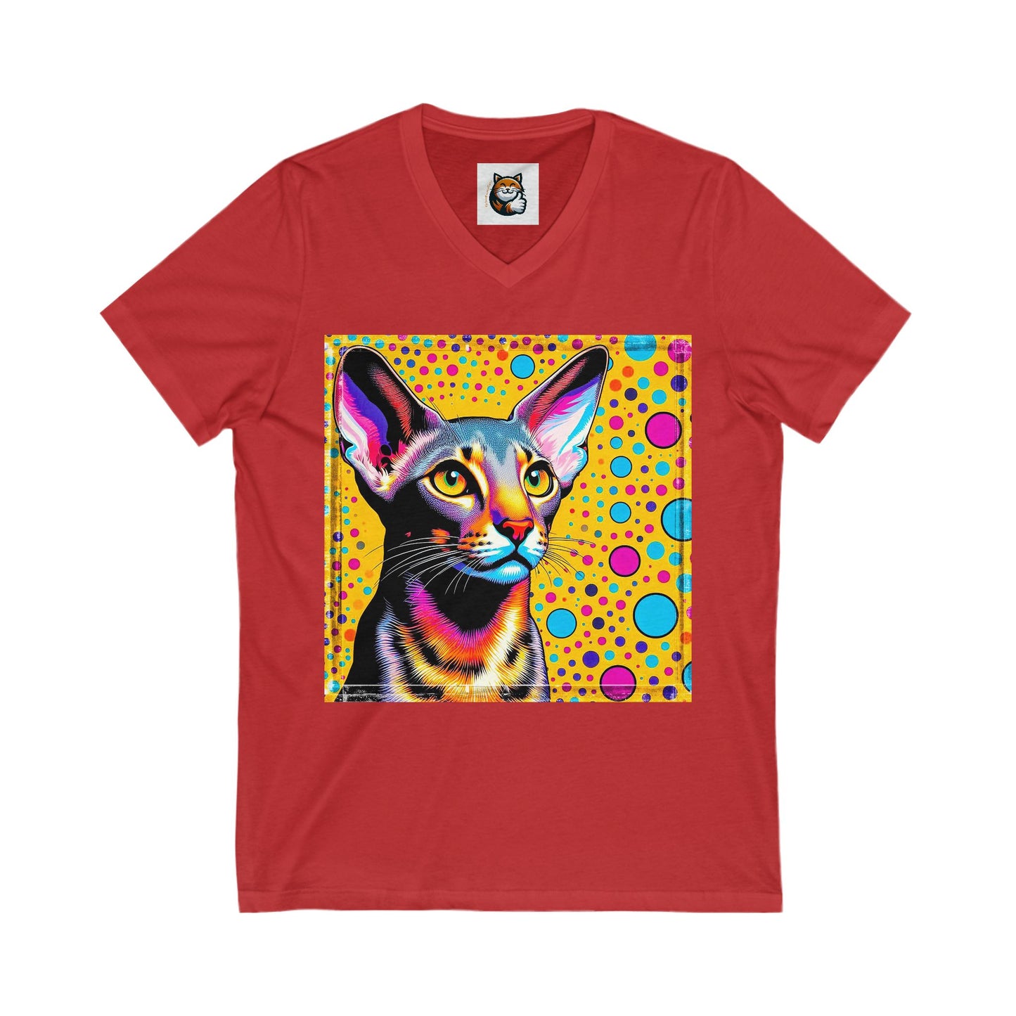 Oriental Shorthair Unisex Jersey Short Sleeve V-Neck Tee