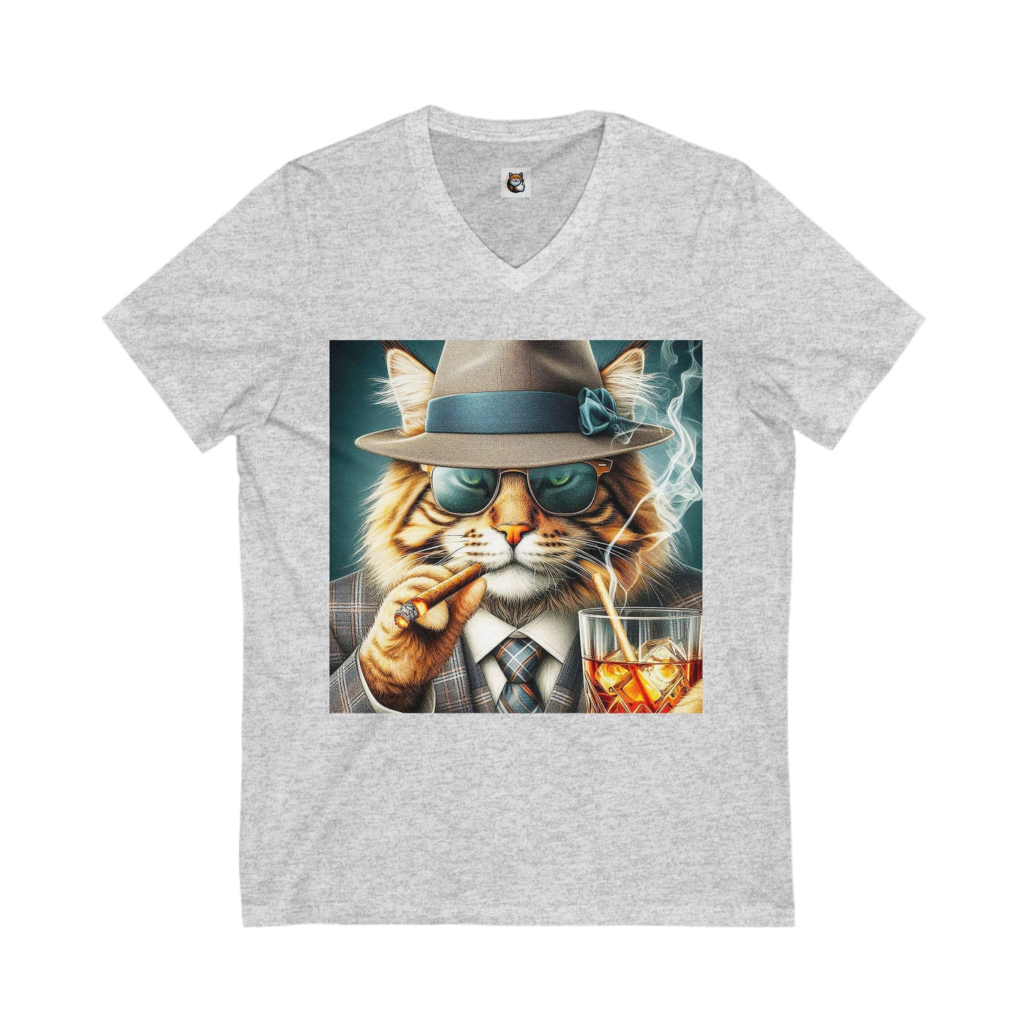 Maine Coon Unisex Jersey Short Sleeve V-Neck Tee