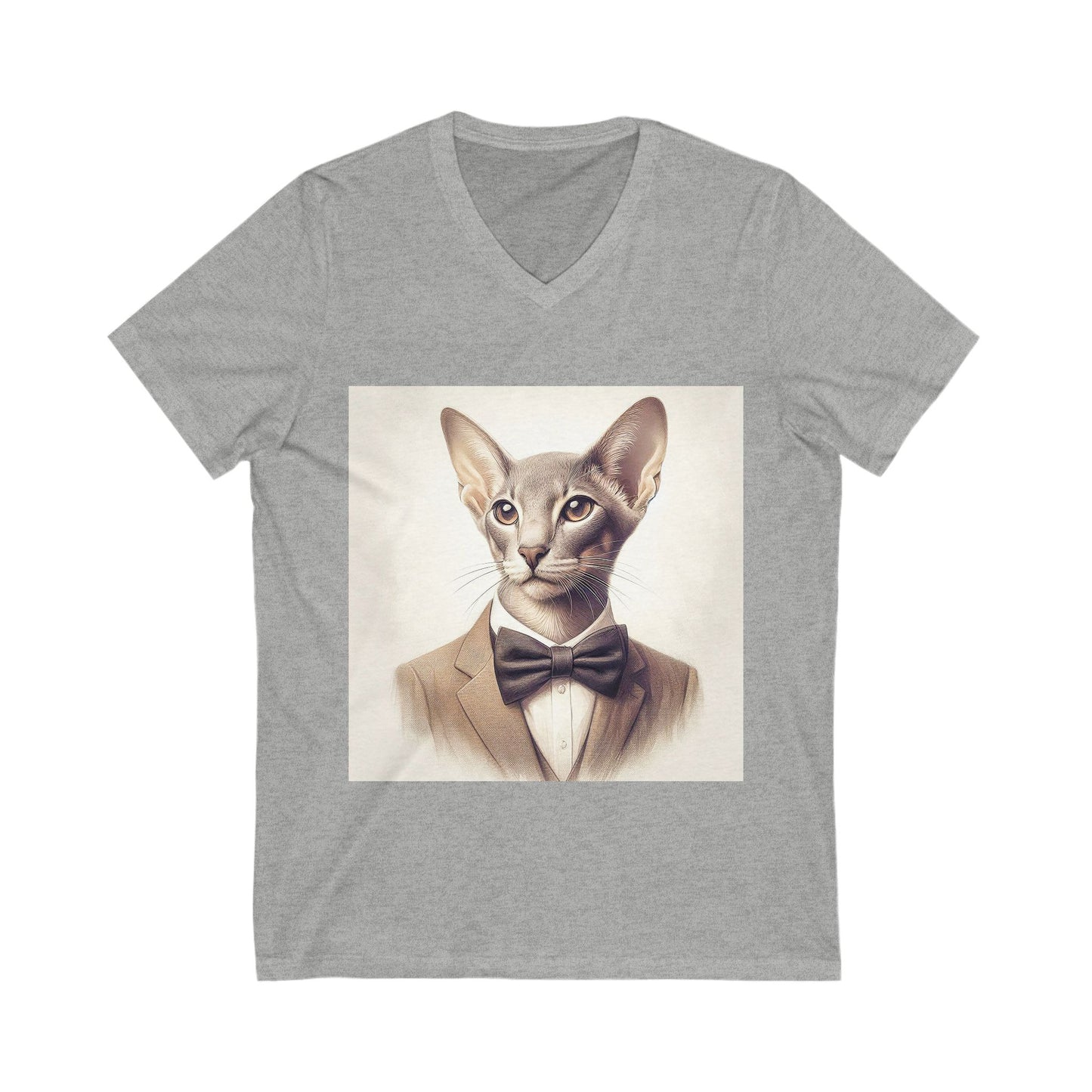 Oriental Shorthair Unisex Jersey Short Sleeve V-Neck Tee