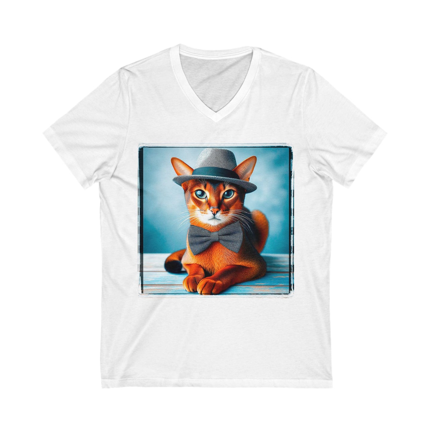 Abyssinian Unisex Jersey Short Sleeve V-Neck Tee