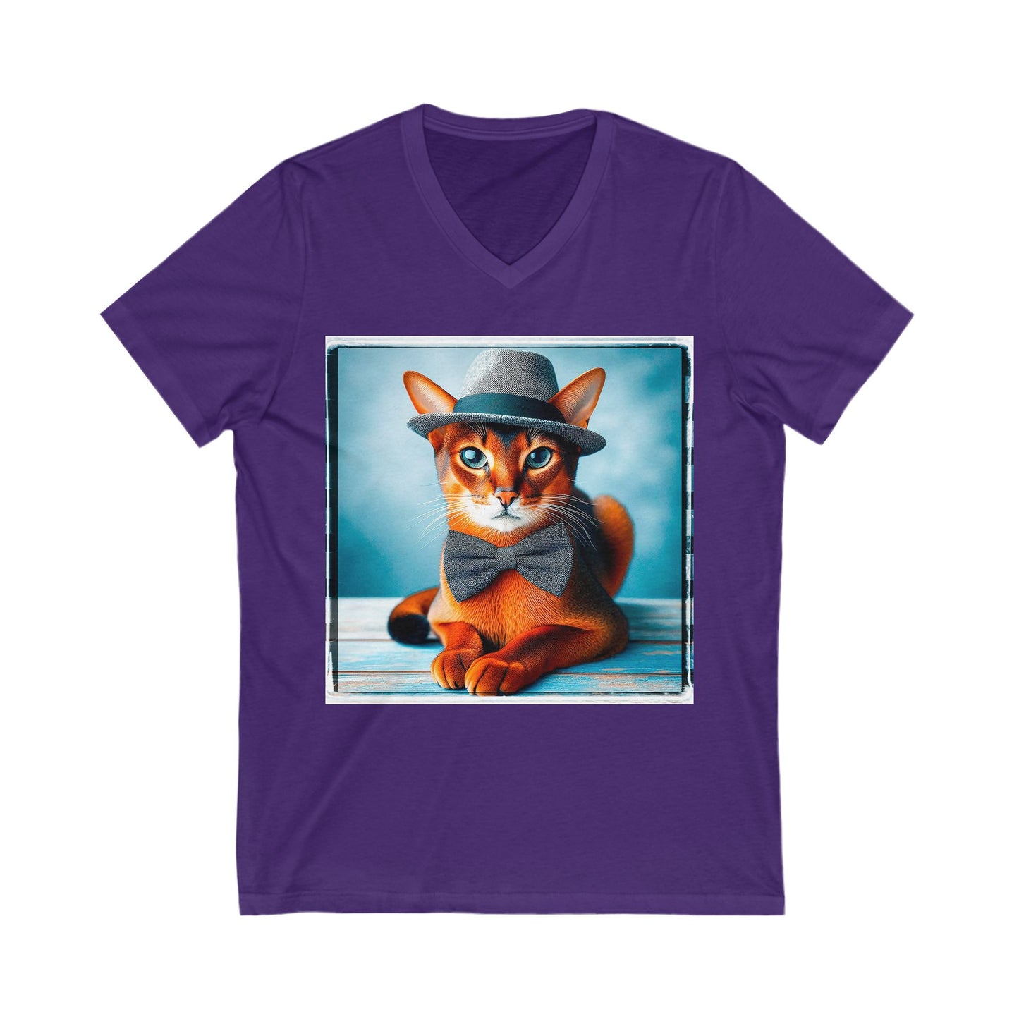 Abyssinian Unisex Jersey Short Sleeve V-Neck Tee