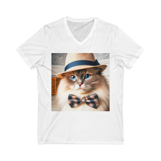 Birman Unisex Jersey Short Sleeve V-Neck Tee