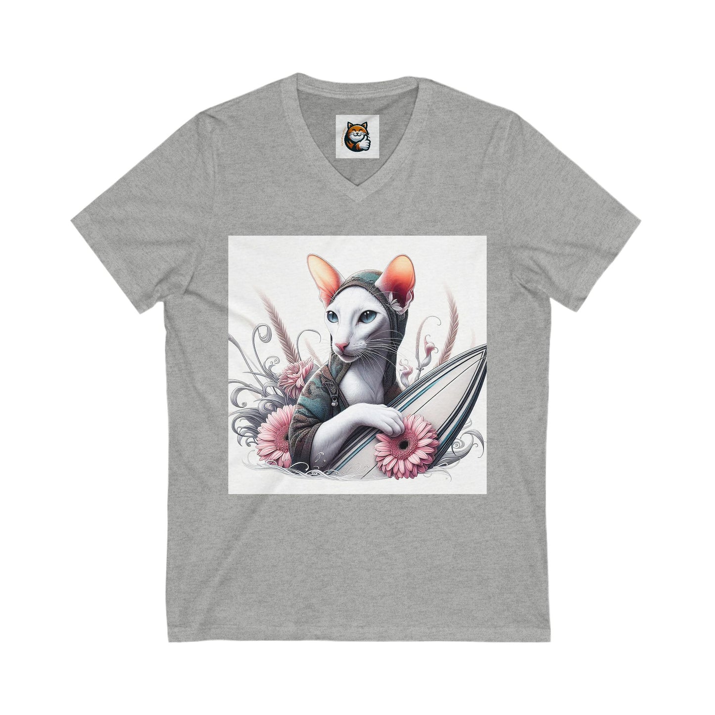 Oriental Shorthair Unisex Jersey Short Sleeve V-Neck Tee