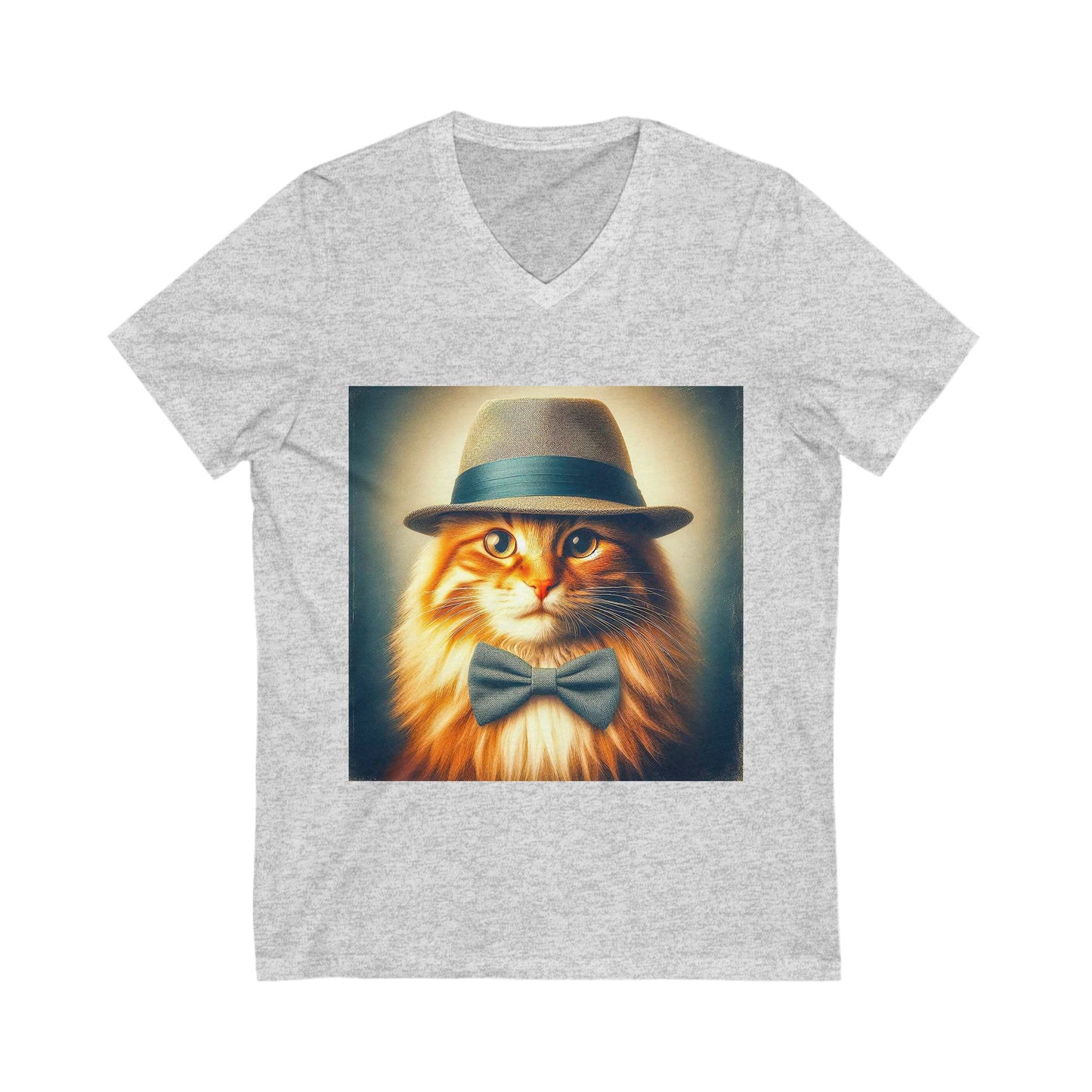 Norwegian Forest Cat Unisex Jersey Short Sleeve V-Neck Tee