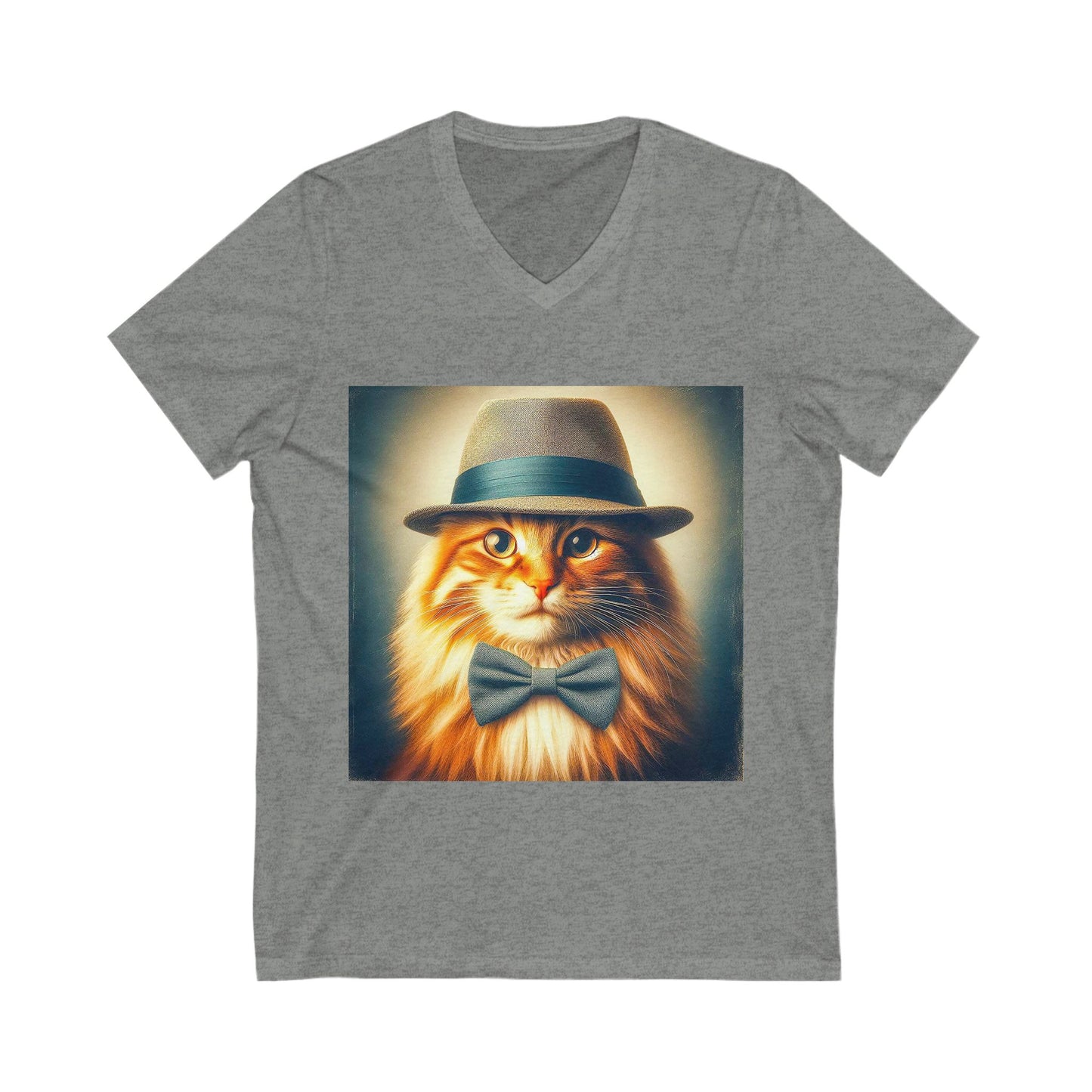 Norwegian Forest Cat Unisex Jersey Short Sleeve V-Neck Tee