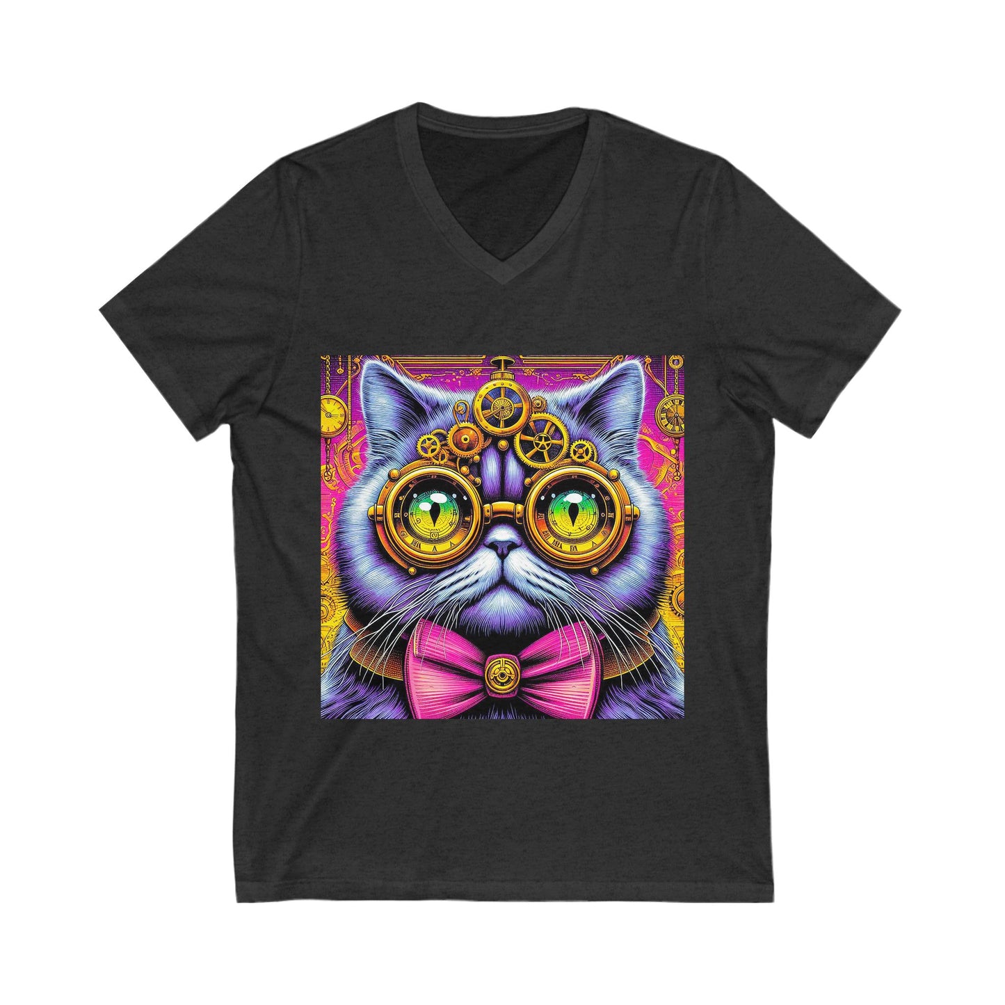 Persian Cat Unisex Jersey Short Sleeve V-Neck Tee