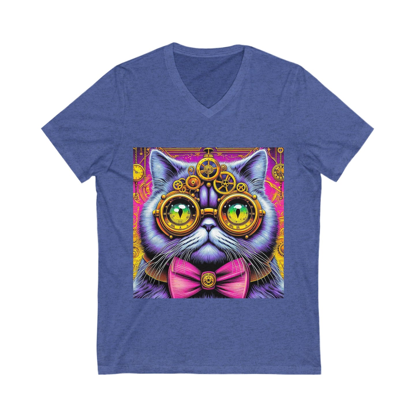 Persian Cat Unisex Jersey Short Sleeve V-Neck Tee