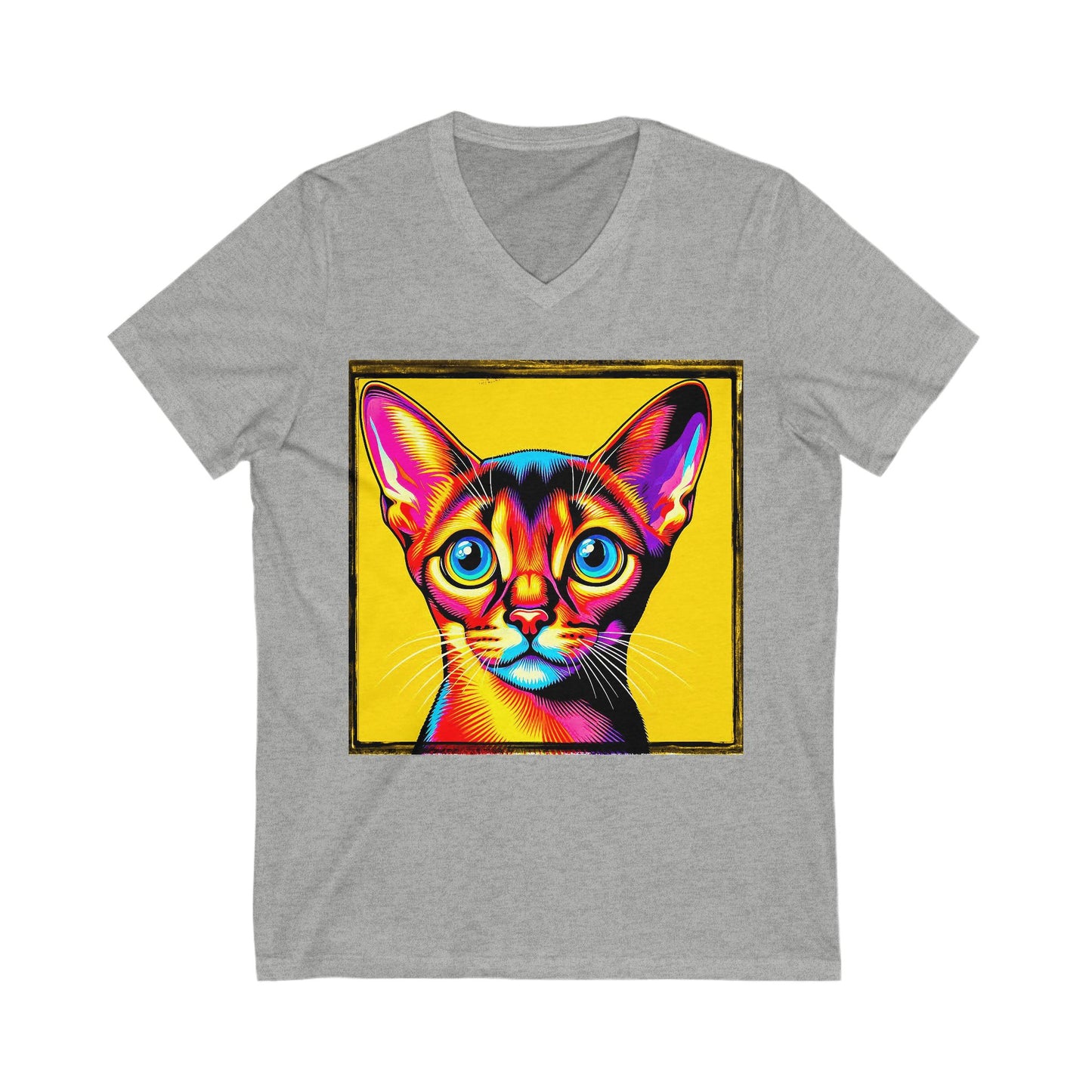 Abyssinian Unisex Jersey Short Sleeve V-Neck Tee