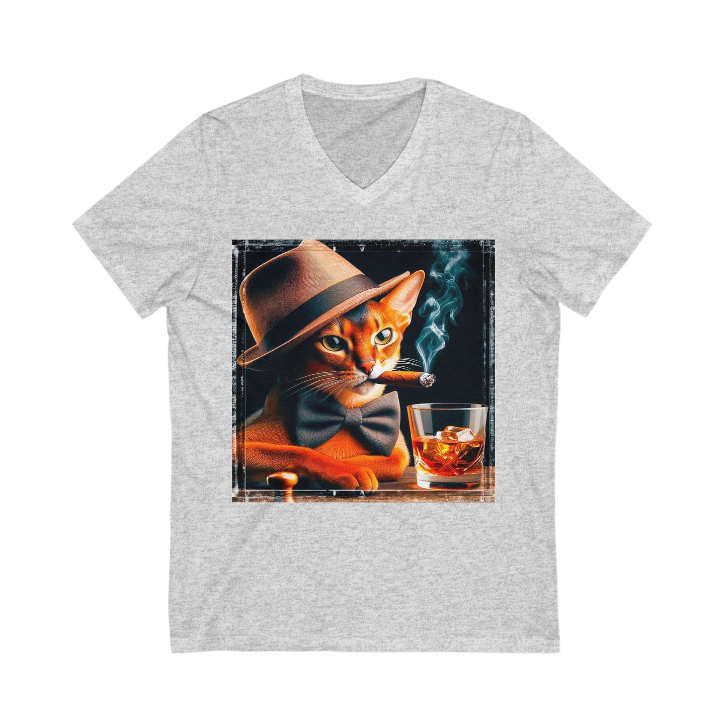 Abyssinian Unisex Jersey Short Sleeve V-Neck Tee